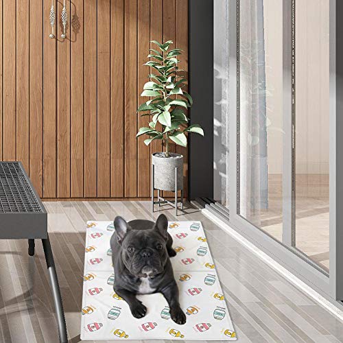 Yestter - Alfombrilla de refrigeración para perros y gatos, alfombrilla de refrigeración para mascotas de compañía, cojín de refrigeración extraíble lavable para gatos, perreras, sofás, camas, suelo