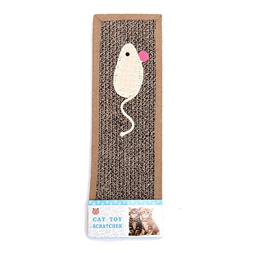 Yfymk-es Entrenamiento del Gato de Juguete Suave del Gato Cama Mat Garras Cuidado Juguetes Gatito arañazos Junta cojín Ondulado Rascador (Color : Mouse, Size : M)