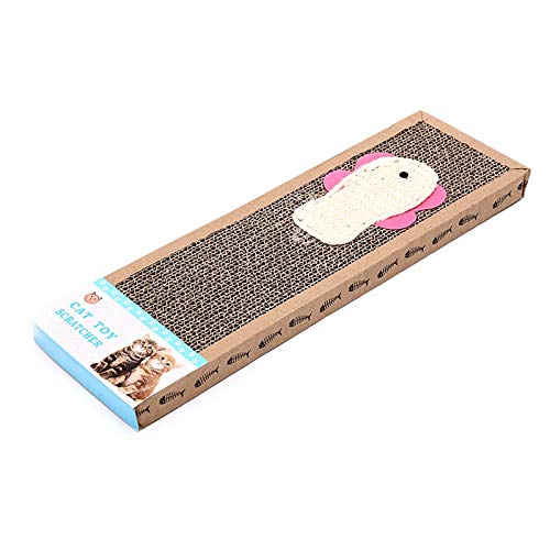 Yfymk-es Entrenamiento del Gato de Juguete Suave del Gato Cama Mat Garras Cuidado Juguetes Gatito arañazos Junta cojín Ondulado Rascador (Color : Mouse, Size : M)