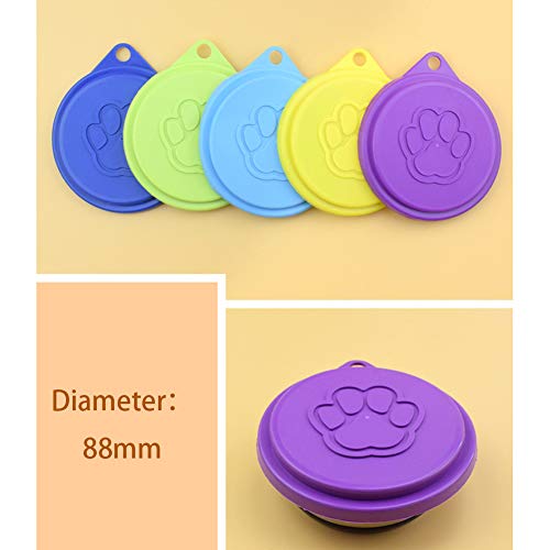 Yililay Pet Puede Cubierta de Silicona para Perros y Gatos domésticos latas de Silicona de Calidad Alimenticia y Bap Libres (Tipo 2), Suministros para Mascotas Accesorios