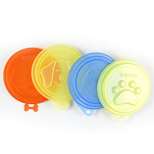 Yililay Pet Puede Cubierta de Silicona para Perros y Gatos domésticos latas de Silicona de Calidad Alimenticia y Bap Libres (Tipo 2), Suministros para Mascotas Accesorios