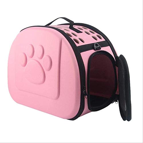 yitan Transportin Gato Pequeño Bolsa De Transporte para Perros Jaula De Gatos Portátil Plegable Viaje Al Aire Libre Gato Cachorro Bolsa De Transporte Bolso Mascotas Suministros 42X32X28cm Rosa Claro