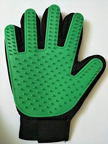 YLCWZD Mascotas Peine Peloguante para Mascotas Grooming Cat Deshedding Brush Gloves Guantes para Gatos Perro Animal Masaje De Espalda Lavado De Pieles Guante De Baño Peine para Animales, Verde, M