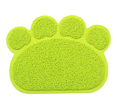 Ylen Forma de Pata PVC Manta de Estera del Perrito Gato Antideslizante Alfombra del Plato del Alimento de Animal Doméstico