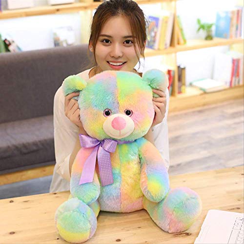 Ylout Lindo Oso De Peluche De Oso De Arco Iris 45 Cm , Peluche Animal De Peluche , Juguetes Rellenos para Niños Regalo De Cumpleaños Decoración para El Hogar Muñeca Kawaii