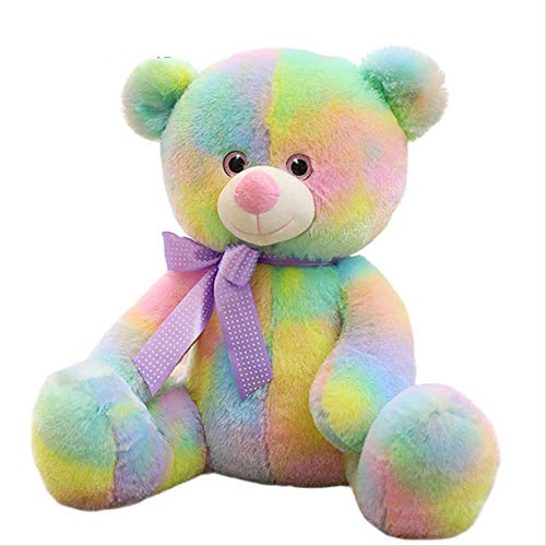 Ylout Lindo Oso De Peluche De Oso De Arco Iris 45 Cm , Peluche Animal De Peluche , Juguetes Rellenos para Niños Regalo De Cumpleaños Decoración para El Hogar Muñeca Kawaii