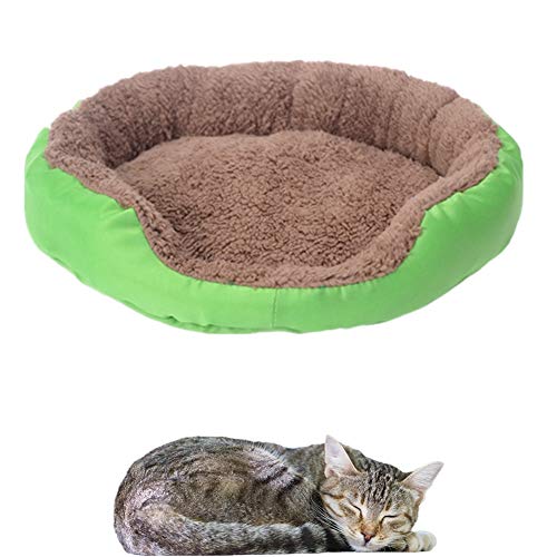 Yongkanghappy Cama para Gatos Cama Perro Grande Esponjoso Gato Cama Cojín del Perro Suave Cama del Perro Cueva de Gato Gatito Cama Perro sofá Cama Green,s