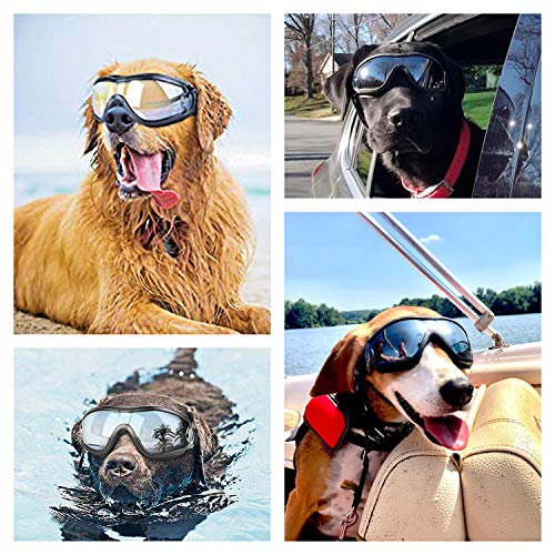 YOUTHINK Gafas de Sol para Perros, Decoraciones para Mascotas Perrito Gafas UV Protección para los Ojos, Gafas de Sol Impermeables Antivaho para Perros Medianos y Grandes con Longitud Ajustable