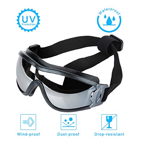 YOUTHINK Gafas de Sol para Perros, Decoraciones para Mascotas Perrito Gafas UV Protección para los Ojos, Gafas de Sol Impermeables Antivaho para Perros Medianos y Grandes con Longitud Ajustable