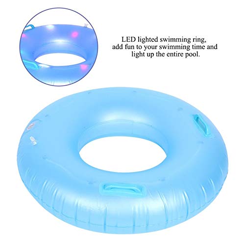 Yshen Casa de Hámster de Madera Juguetes Colgantes Hamster Juguete Piscina Inflable Anillo de natación LED Iluminado Niño Adulto Anillo de natación Juguetes acuáticos Producto para Mascotas