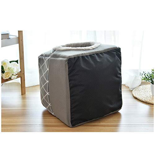 Yuciya Cama Cueva para Gatos, Casa para Perros y Gatos Semi Cerrada, Cojín Extraíble, Cama para Casa Blanda, Cojín para Dormir Plegable para Mascotas, Cómoda Casa de Campaña