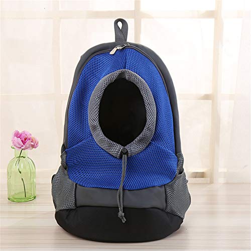 YuoungYuan Mochila para Perros Bolso para Perro Pet Mochila Viajes de Mascotas de Portador Pequeño Perro Cachorro Portador Portaperros para Perros medianos Blue,l