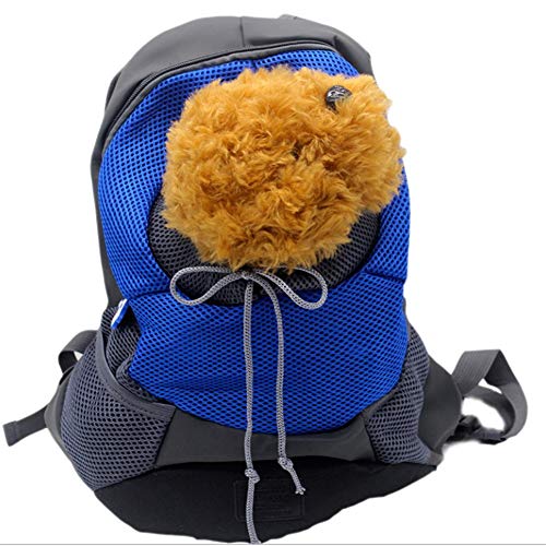 YuoungYuan Mochila para Perros Bolso para Perro Pet Mochila Viajes de Mascotas de Portador Pequeño Perro Cachorro Portador Portaperros para Perros medianos Blue,l