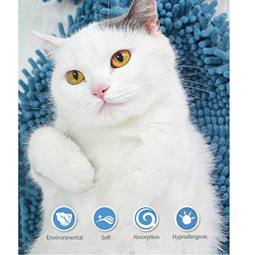 Z-PET Gato del Perrito De Microfibra Suave Y Absorbente Perro Secarse con Una Toalla De Baño For Mascotas 3pcs Bolsillos Toallas con Mano, 33 X 50 Cm