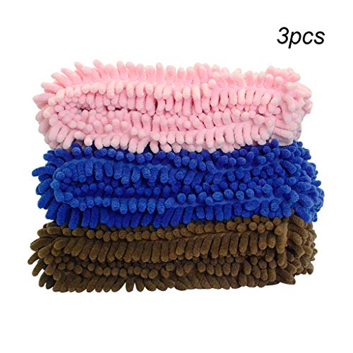 Z-PET Gato del Perrito De Microfibra Suave Y Absorbente Perro Secarse con Una Toalla De Baño For Mascotas 3pcs Bolsillos Toallas con Mano, 33 X 50 Cm