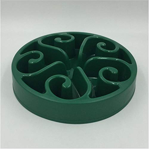 ZHANGFAN Come Slow Dog Bowl Alimentador Lento Insumos para Mascotas Malos Accesorios para Mascotas Perro Alimentador Lento Bowl para Gatos Mascotas Alimentador Lento Dog Bowl-Dark_Green