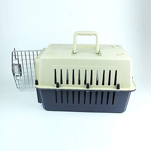 ZhuFengshop Caja de Transporte: de Acuerdo con los requisitos de la IATA para el Transporte de Animales Vivos, Gran Portador de Mascotas, (Gris Negro) Transpirable, Confort