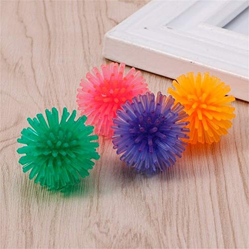 Zonster 5pcs Suave Durable del Ejercicio Los Juguetes del Gato Flotable Erizo De La Bola Juguetes para Mascotas Bola del Juguete Interactivo Gato del Animal DoméStico, Color Al Azar