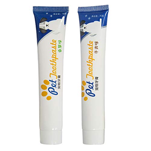 zrshygs Pet Toothpaste For Dogs Small Dog Cat Comestibles Natural Toothpaste Vanilla Beef Sabor Cuidado de los Dientes Cachorro Limpieza bucal Accesorio para Mascotas Vanilla