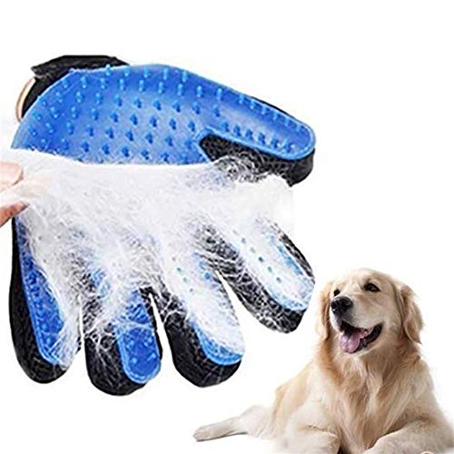 ZY (Izquierdo y Derecho) Guantes de Silicona preparación del Animal doméstico Guantes de Gato y Perro Peine del Cepillo de Limpieza del baño Belleza Masaje (Color: Verde, Tamaño: Mano Derecha) LOLDF1