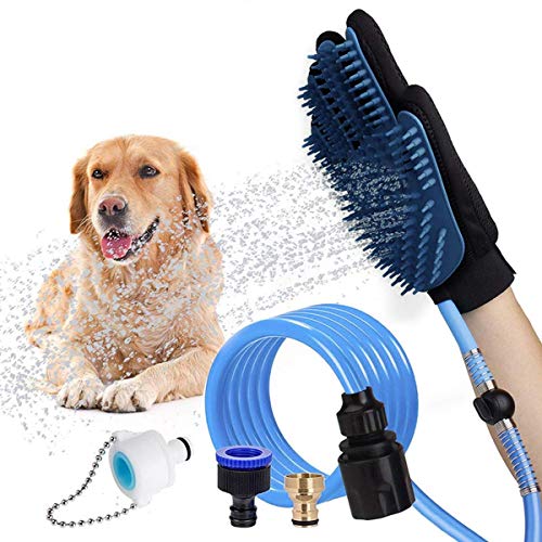 ZY Mascota baño pulverizador automático Guantes-Mascotas-Herramienta baño de Gato y Perro pulverizador baño de Guantes de Belleza for Perros, Gatos y Caballos (demostración del Color) LOLDF1