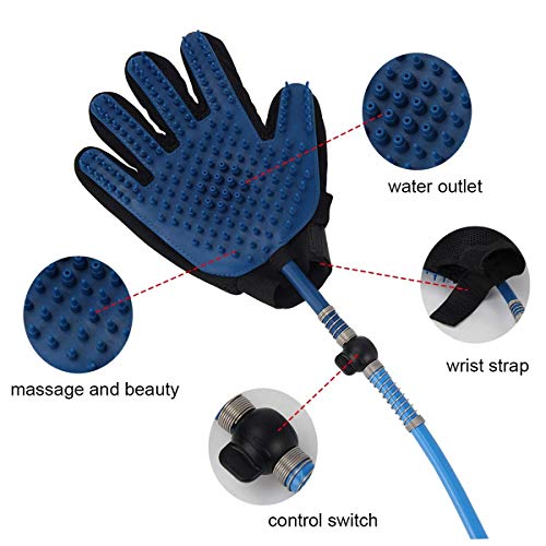 ZY Mascota baño pulverizador automático Guantes-Mascotas-Herramienta baño de Gato y Perro pulverizador baño de Guantes de Belleza for Perros, Gatos y Caballos (demostración del Color) LOLDF1