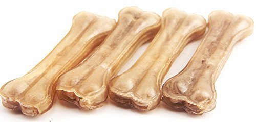 12 Pcs Hueso Prensado para Perros Piel Vacuno Fortalecedor de Dientes Stick Dental Dog Snack 14 cm (12 Pcs) BPS-5000 * 12