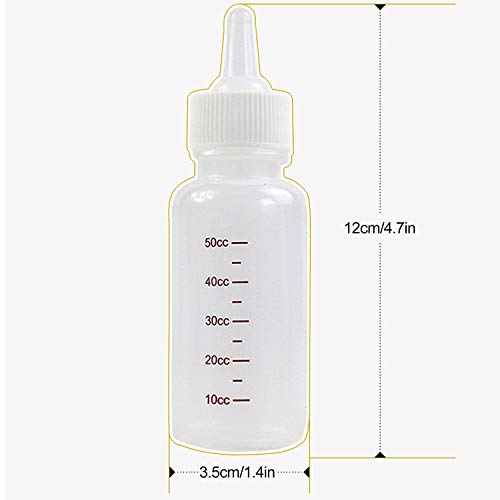 50 ml Botella de Mascotas Recién Nacido Mascota Pequeño Perro Cachorro Gato Gatito Kitty Conejo atención de Enfermería Biberón pezón cepillo de leche Feeder