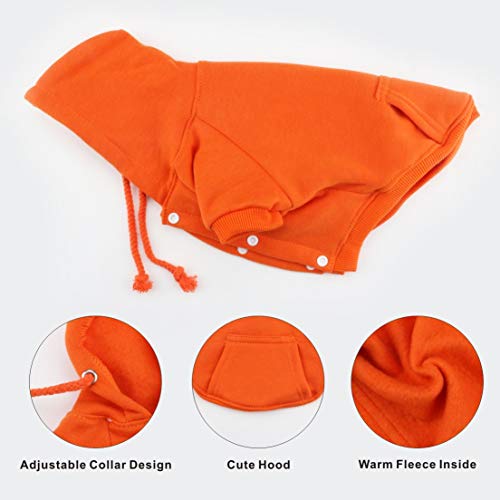 Abrigo Idepet con capucha para perros o gatos, hecho de algodón, para perros pequeños, cachorros, chihuahua u osos de peluche