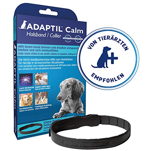 ADAPTIL Calm - Antiestrés para perros - Miedos, Ruidos Fuertes, Aprendizaje, Adopción - Collar S para Perros Pequeños