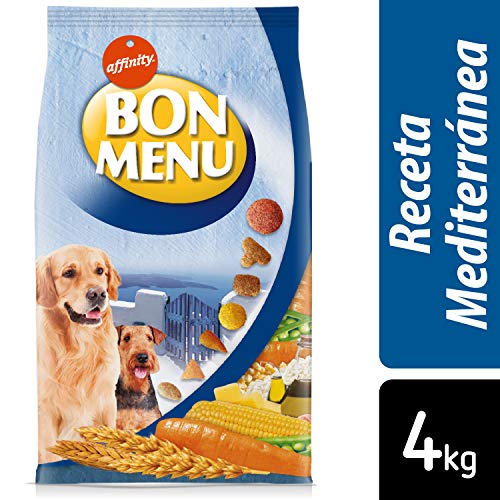 affinity Bon Menu - Receta Mediterránea - Alimento Completo para Perros Adultos - 4 Kg