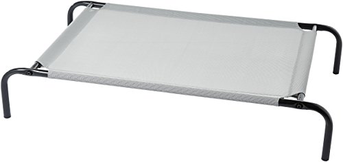 AmazonBasics - Cama para mascotas anticalor elevada, M, Gris