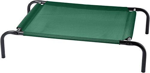 AmazonBasics - Cama para mascotas anticalor elevada, S, Verde