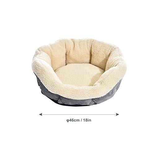 AmazonBasics - Cama para mascotas redonda y cálida, 45,7 cm