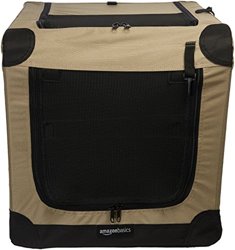 AmazonBasics - Transportín para perros, blando, plegable, 66 cm