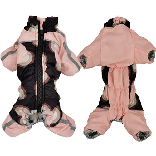 AMURAO Ropa para Perros de Invierno Chaqueta para Mascotas cálida, Gruesa y Reflectante Impermeable con Abrigo con Cremallera para Bulldog francés