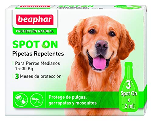 Beaphar pipetas repelentes, Perro Mediano, 3 Unidades