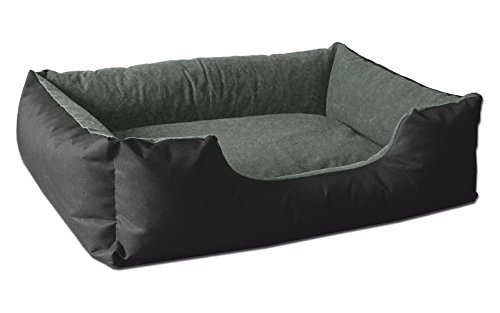 BedDog® LUPI colchón para Perro S hasta XXXL, 24 Colores, Cama para Perro, sofá para Perro, Cesta para Perro, XL Negro/Gris