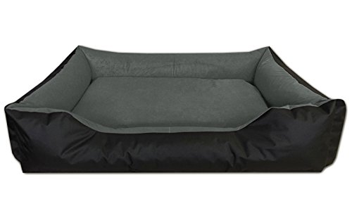 BedDog® LUPI colchón para Perro S hasta XXXL, 24 Colores, Cama para Perro, sofá para Perro, Cesta para Perro, XXXL Negro/Gris