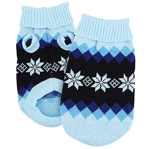 Beirui Cute Puppy Perro Jumpers para Perros pequeños Gatos, Suave Chihuahua Ropa para Cachorros, Invierno cálido pequeño Perro Navidad Jersey Cuello Tortuga suéter, 2 Colores, 3 tamaños