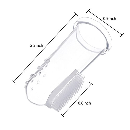 Bello Luna Cepillos de Dientes del Perro 10Pcs, Cepillo de Dientes del Dedo del Animal doméstico Cepillos de la higiene Dental para el Perro y el Gato