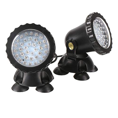 BGGGT 1 Set 4 Piezas RGB Peces de Acuario Tanque de Control Remoto a Prueba de Agua de luz Faro subacuático Acuario Estanque de jardín (Color : EU Plug)