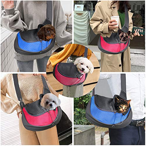 BIGWING Style- Bolso Bandolera para Llevar Perrito Gatito Mascota Portable Todo en Uno, Azúl Grande