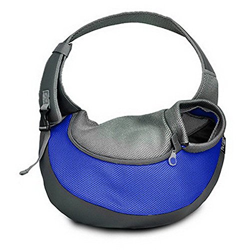 BIGWING Style- Bolso Bandolera para Llevar Perrito Gatito Mascota Portable Todo en Uno, Azúl Grande