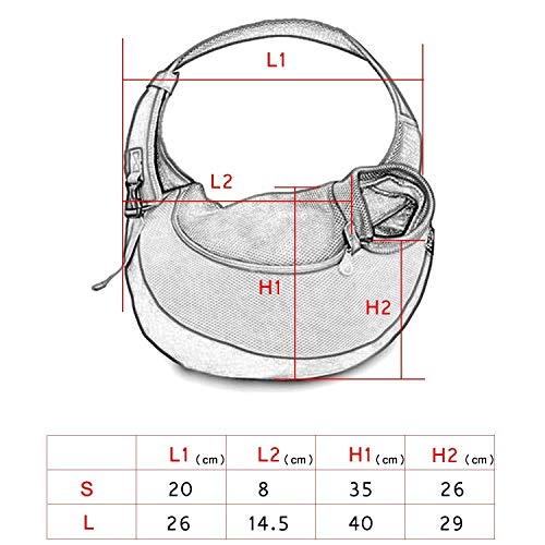 BIGWING Style- Bolso Bandolera para Llevar Perrito Gatito Mascota Portable Todo en Uno, Rosal L
