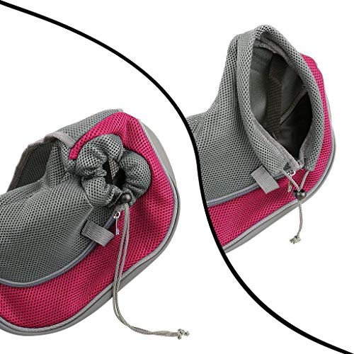 BIGWING Style- Bolso Bandolera para Llevar Perrito Gatito Mascota Portable Todo en Uno, Rosal L