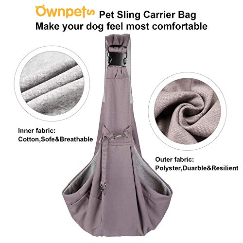 Bolso porta mascotas sling, mascotas propias Nolso porta mascotas sling seguro, Cómodo, reversible, ajustable, apto Mascotas pequeñas y medianas, perfecto para actividades al aire libre