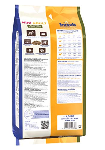 bosch HPC Mini Adult | con Aves de corral frescas y Mijo | Comida seca para perros adultos de razas pequeñas | 3 kg