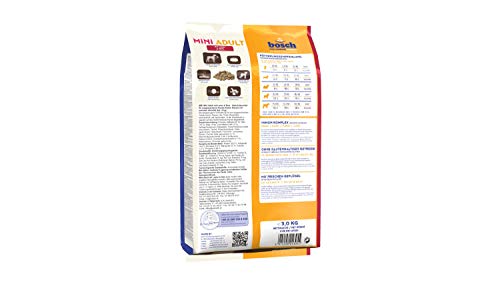 bosch HPC Mini Adult | con Cordero y Arroz | Comida seca para perros adultos de razas pequeñas | 3 kg