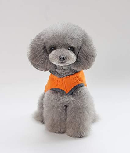 BPS Ropa para Perros Mascotas Chaqueta para Perros Abrigo para Perros 5 Tamaños 3 Colores para Elegir (M: 30 cm, Naranja) BPS-9362AZ